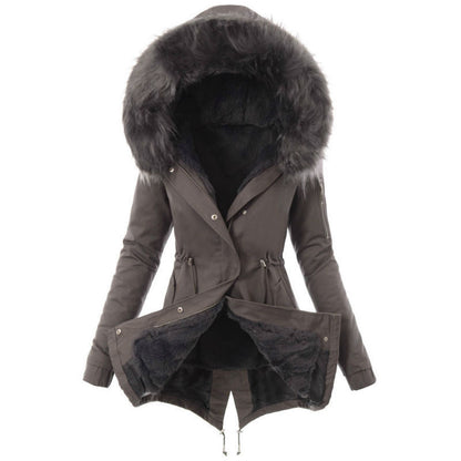 Fur collar cotton jacket GO buy