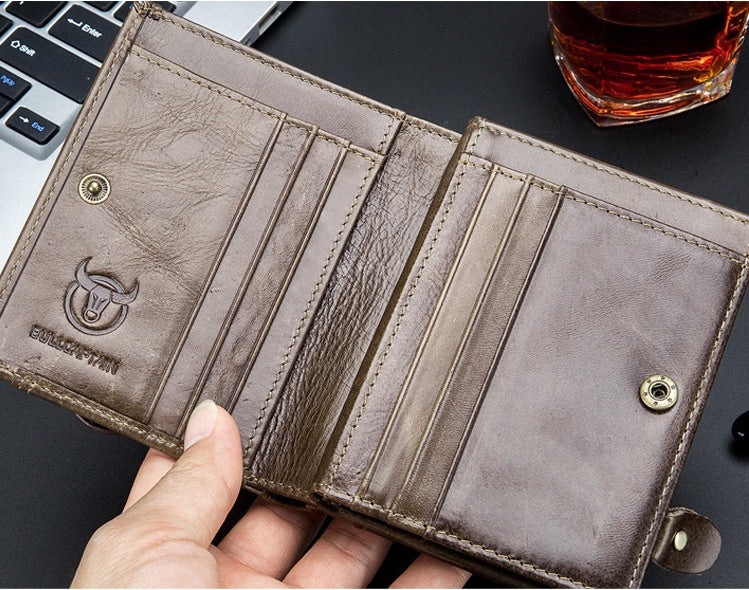 First layer cowhide men's leather wallet GO Buy