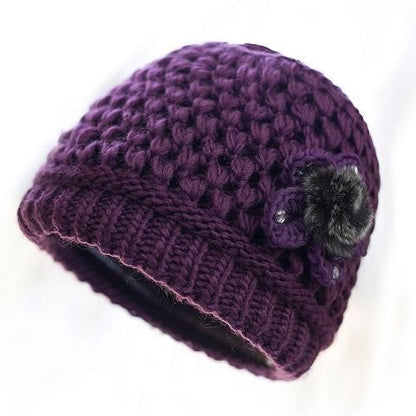 Middle-aged And Elderly Mother's Knitted Wool Hat In Winter GO buy
