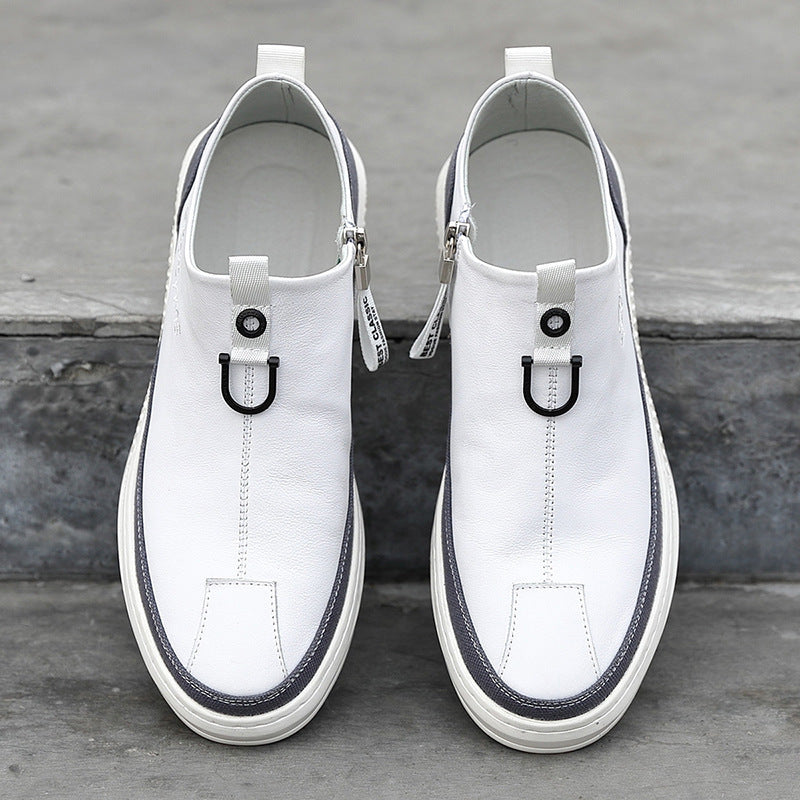 New Mens Leather Casual Shoes White Tenis Footwear For Men GO Buy