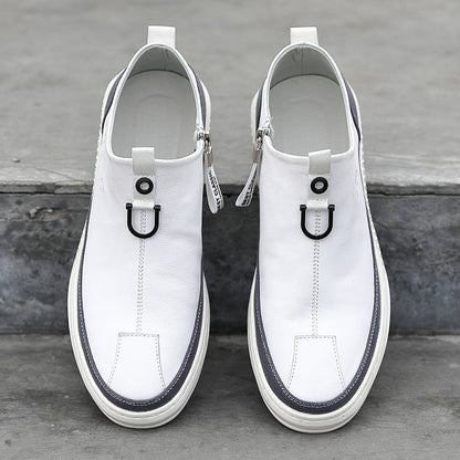 New Mens Leather Casual Shoes White Tenis Footwear For Men GO Buy