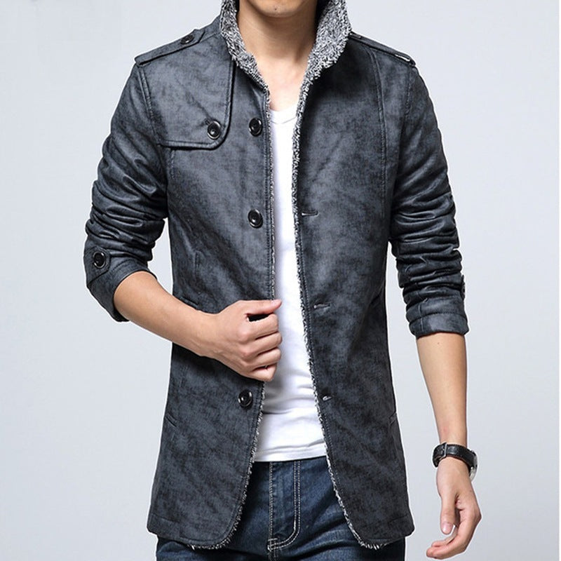 Men's casual leather jacket GO Buy