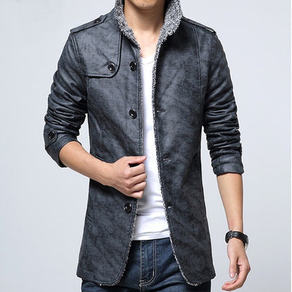 Men's casual leather jacket GO Buy