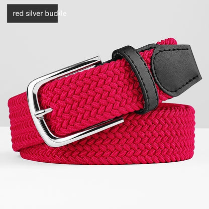 Woven Leather Belt Men's Pant Women's Jeans GO Buy