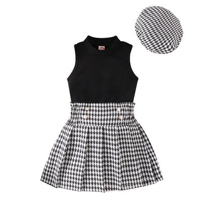 Children's Sleeveless Top Thousand Bird Plaid GO buy