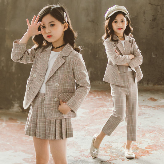 Girls Net Red Fashion Double Breasted Small Suit GO buy