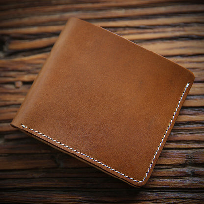 Men's Fashion Handmade Vintage First Layer Cowhide Short Money Clip GO Buy