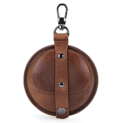 Crazy Horse Leather Round Multifunction Headphones GO Buy