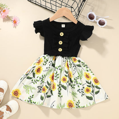 Summer Girls One-piece Dress Printing Fashion New GO buy