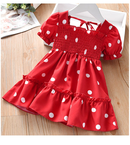 Summer Skirt Girls Sweet Lace Polka Dot Dress GO buy