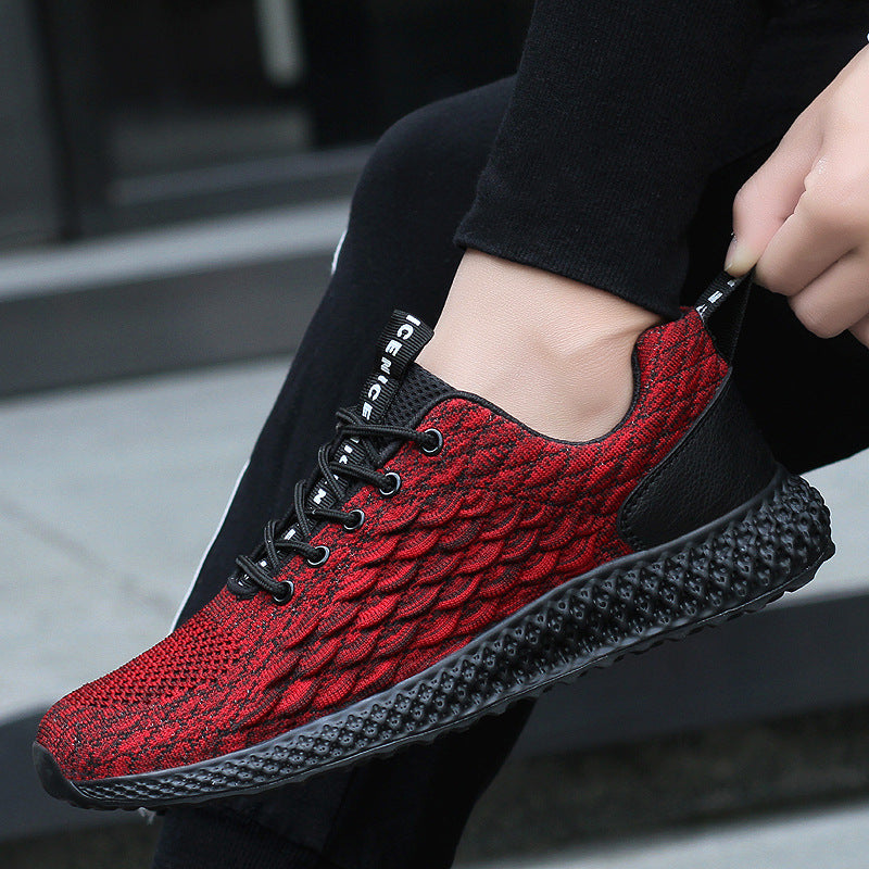 Mesh flying woven breathable shoes men GO Buy