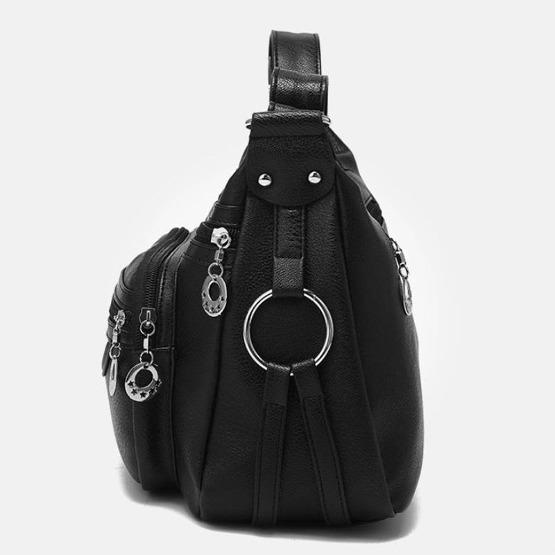 Women Work Bag Multi-pocket Messenger Bag With Zippers Daily Crossbody Bag GO Buy