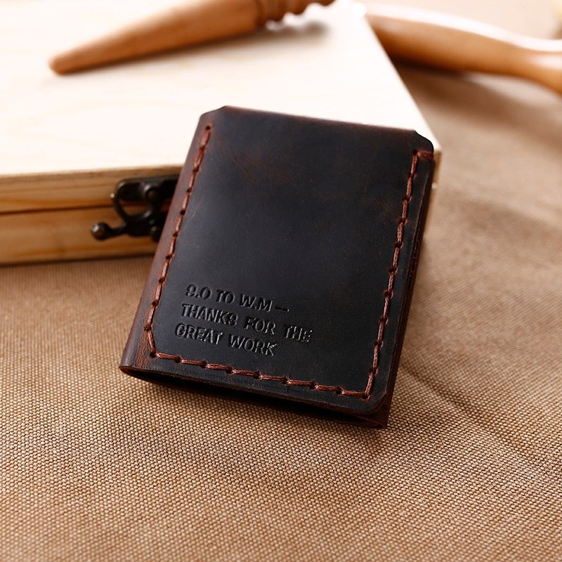 Tri-fold personalized retro wallet GO Buy