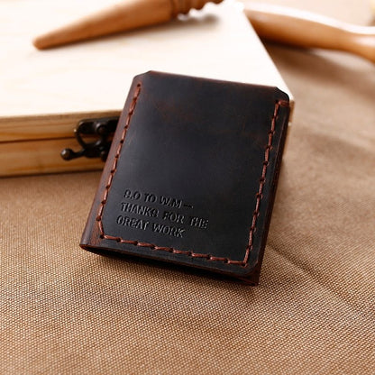 Tri-fold personalized retro wallet GO Buy