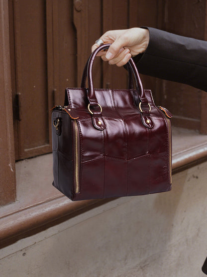 Women's Large Capacity Genuine Leather Multifunctional Portable Shoulder Bag GO Buy