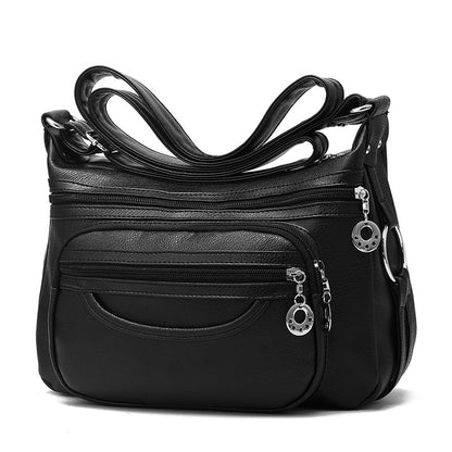 Women Work Bag Multi-pocket Messenger Bag With Zippers Daily Crossbody Bag GO Buy