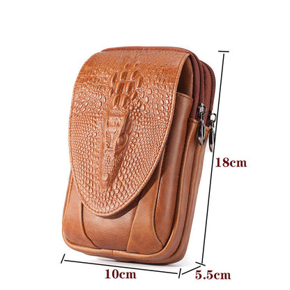 Leather Men's Mobile Phone Pockets Vertical Multi-function GO Buy