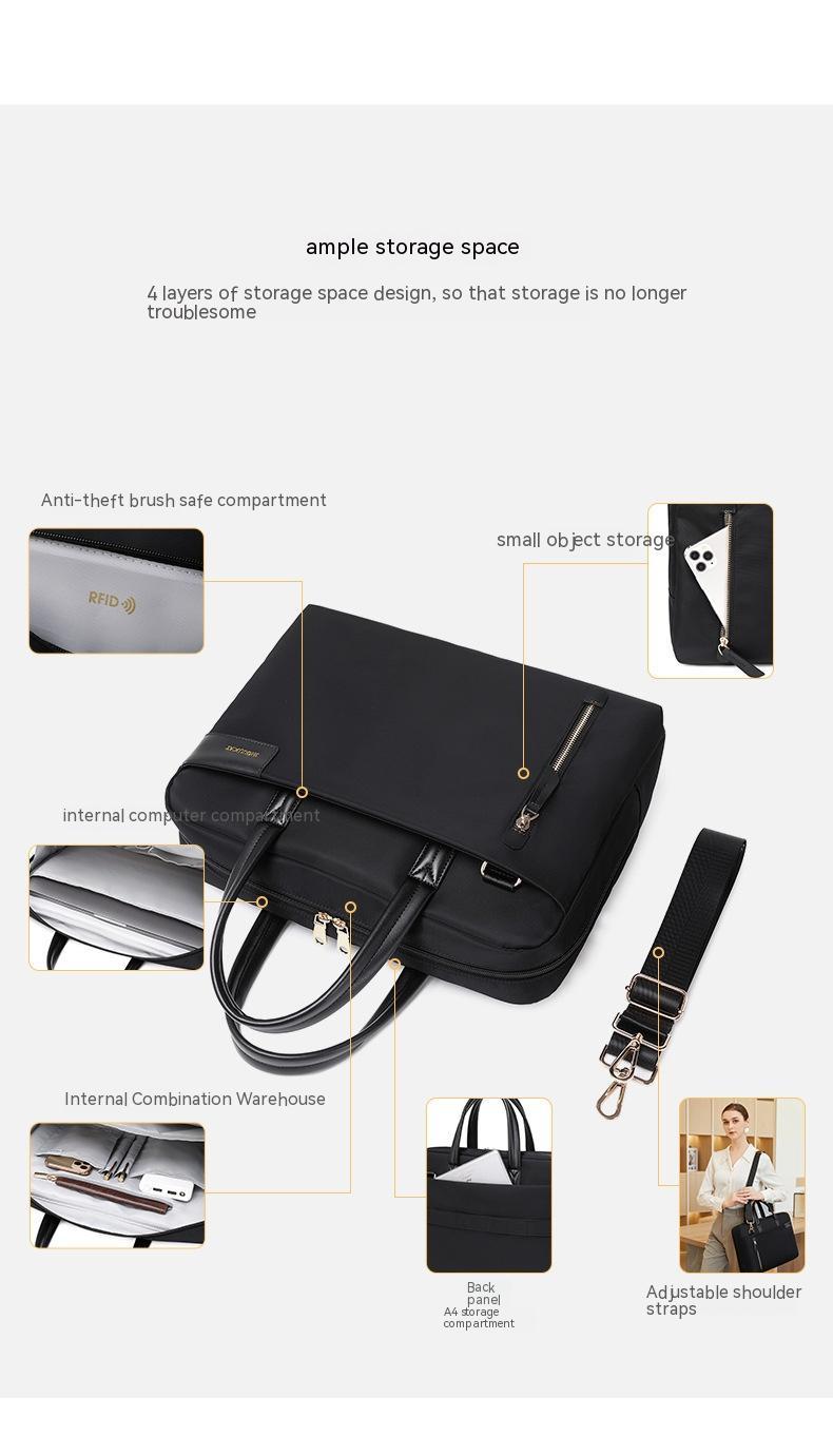 Business Women's Retro Briefcase Nylon Laptop Bag GO Buy