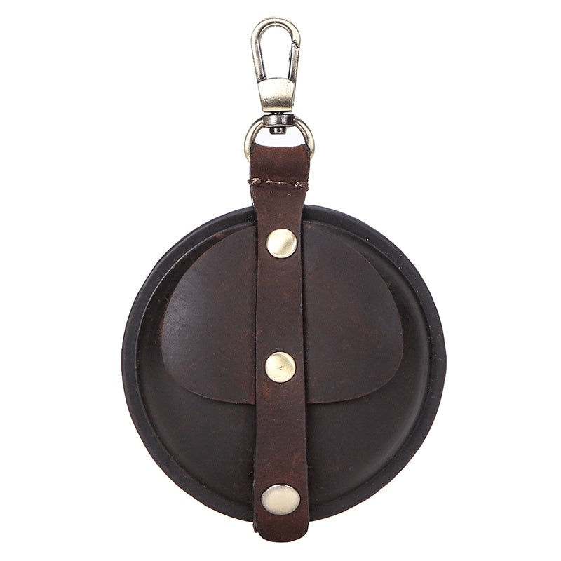 Crazy Horse Leather Round Multifunction Headphones GO Buy