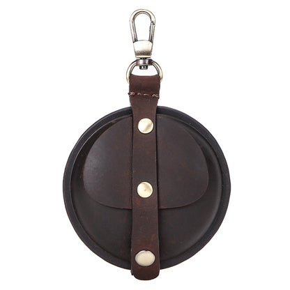Crazy Horse Leather Round Multifunction Headphones GO Buy