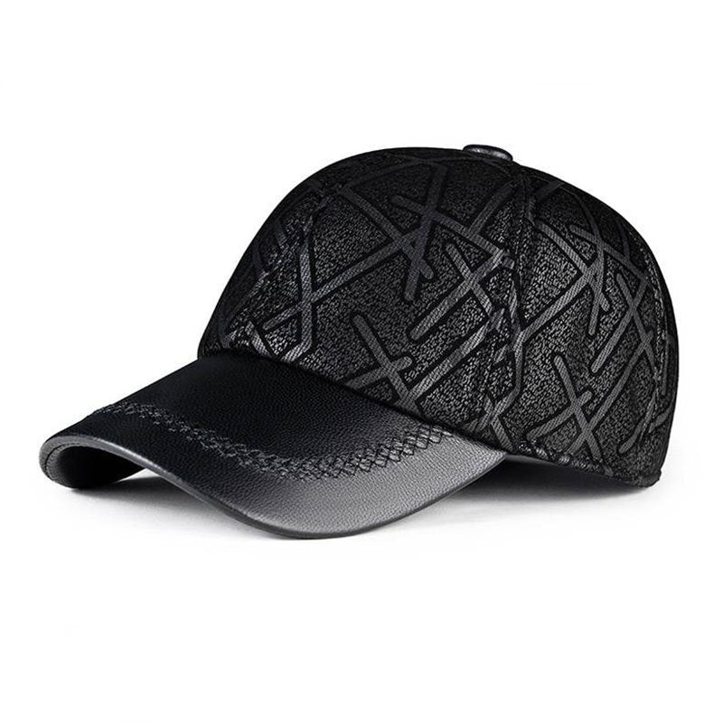 Leather Hat Fallwinter Baseball Cap Unisex Casual Sheepskin Peaked Cap Thin Outdoor Youth Gobuy Fashion