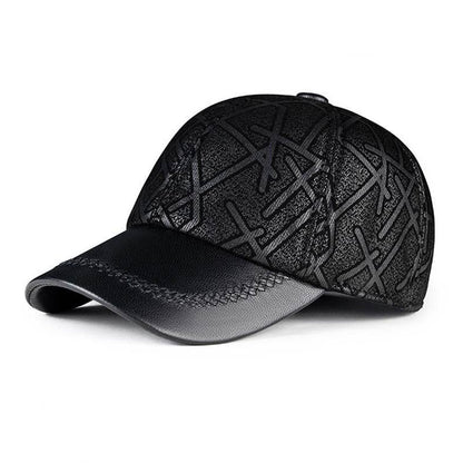 Leather Hat Fallwinter Baseball Cap Unisex Casual Sheepskin Peaked Cap Thin Outdoor Youth Gobuy Fashion