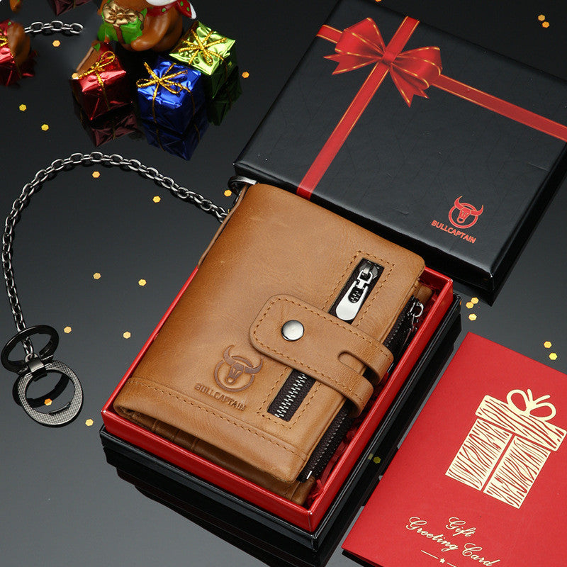 Leather Mobile Phone Holder Wallet Multi-function Anti-theft Chain GO Buy