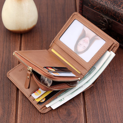 Men's Wallet Short Retro Frosted Card Holder GO Buy