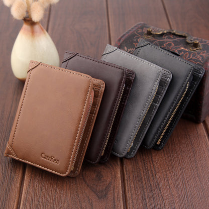 Men's Wallet Short Retro Frosted Card Holder GO Buy