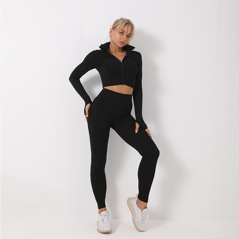 3PCS Yoga Set Seamless Sport Set Women Gym Clothing Leggings Women Crop Top Sports Bra Women Fitness Gym Set Womens Outfits Tracksuit - Go Buy