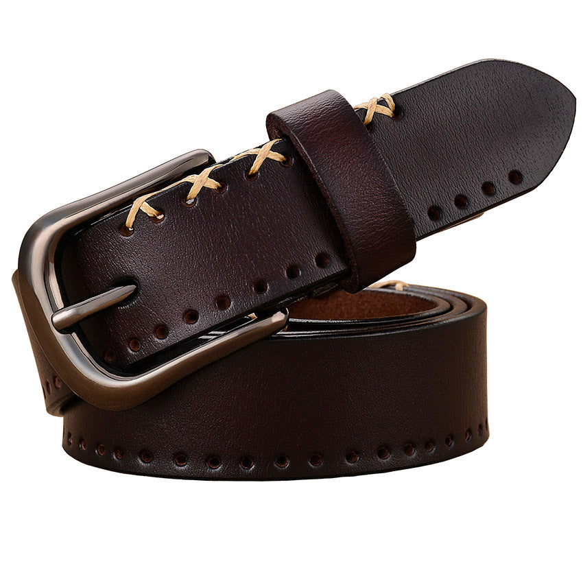 Ladies leather buckle leather belt GO Buy