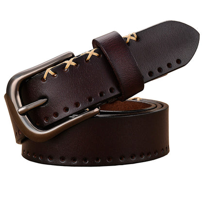 Ladies leather buckle leather belt GO Buy