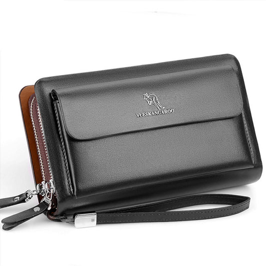 Pure Color Kangaroo Men's Business Casual Clutch GO Buy