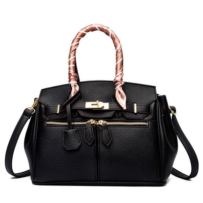 Silk Scarf Portable Platinum Pure Color Simple One-shoulder Messenger Bag GO Buy