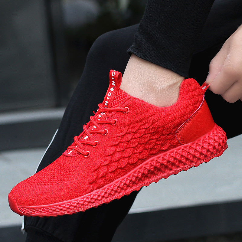 Mesh flying woven breathable shoes men GO Buy