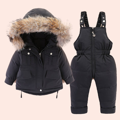 Boys and girls winter down jacket suits GO buy