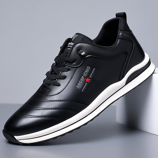 Youth British Style Breathable Soft Leather Men's Casual Leather Shoes GO Buy
