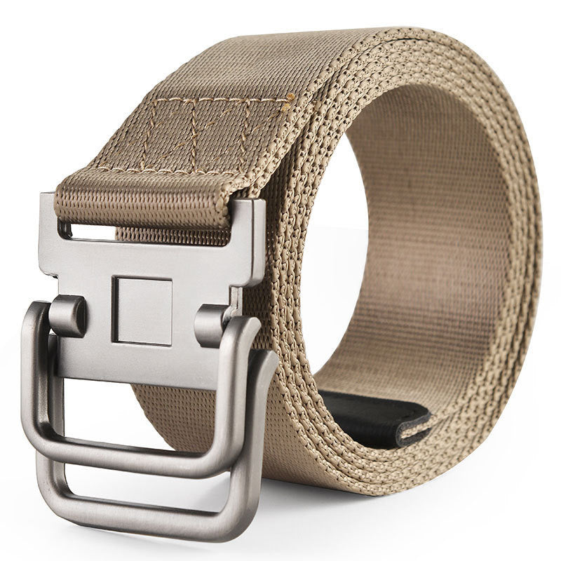 Men's Military Training Belt With Double Buckle Canvas GO Buy