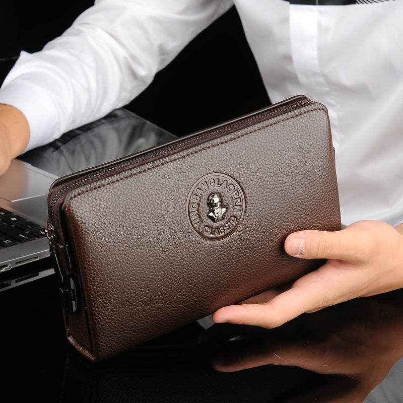 Men's Business Casual Clutch New Soft Leather Clutch GO Buy