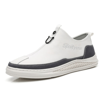 New Mens Leather Casual Shoes White Tenis Footwear For Men GO Buy