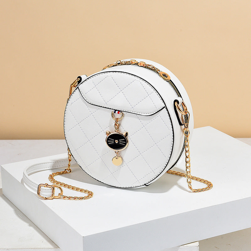 Ladies Small Round Bag Shoulder Messenger Bag GO Buy