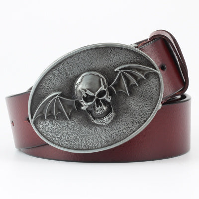 Ghost Head Series Big Strap Casual Taro Decorative Belt Leather GO Buy