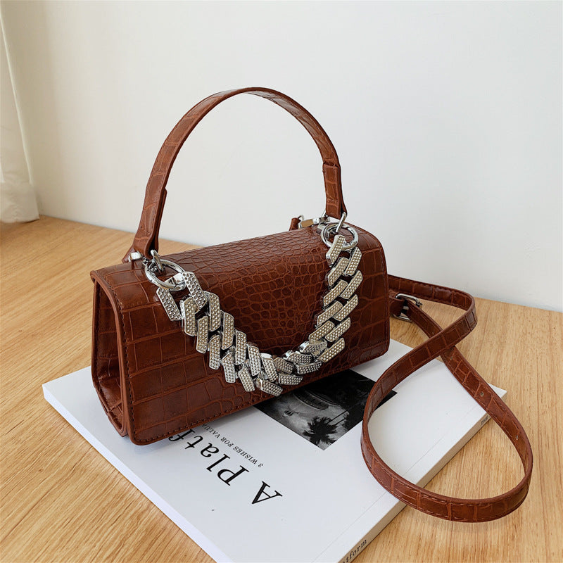 One Shoulder Messenger Portable Stone Pattern Small Square Bag GO Buy