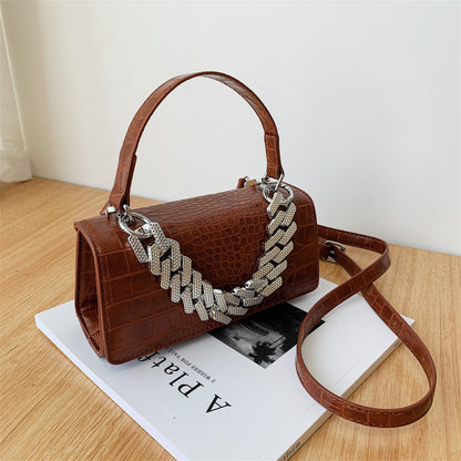 One Shoulder Messenger Portable Stone Pattern Small Square Bag GO Buy