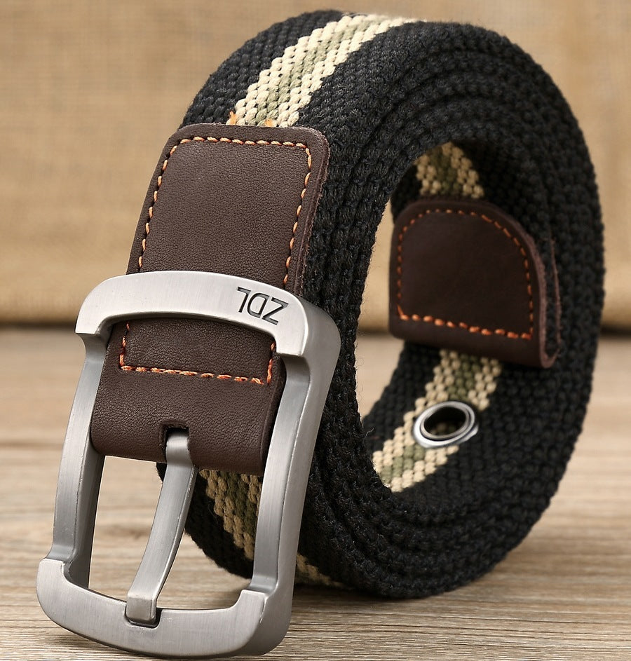 Canvas belt men's and women's pin buckle belt GO Buy