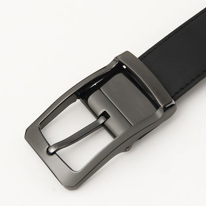 Microfiber Pin Buckle Belt Men's All-match Casual Cowhide Belt GO Buy