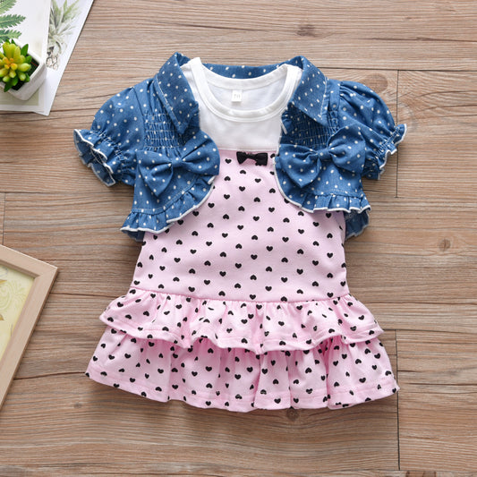 Girls Infant Cute Vest And Sleeveless Dress GO buy