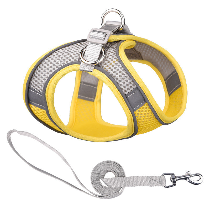 Vest-style Pet Harness Reflective Breathable Dog Hand Holding Rope Leash GO Buy