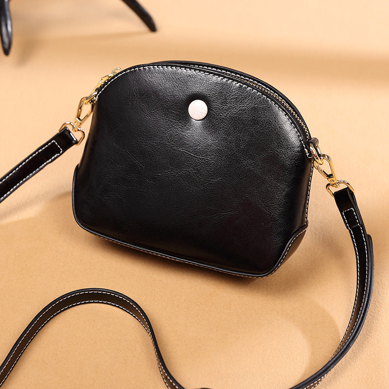 Niche Female Leather One-shoulder Crossbody Bag GO Buy