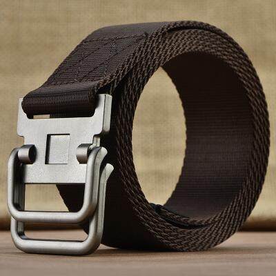 Men's Military Training Belt With Double Buckle Canvas GO Buy